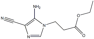 3-(5-Amino-4-cyano-1H-imidazol-1-yl)propionic acid ethyl ester 结构式