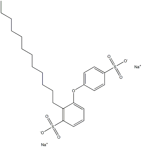 2-Dodecyl[oxybisbenzene]-3,4'-disulfonic acid disodium salt 结构式