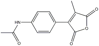 3-(4-Acetylaminophenyl)-4-methylfuran-2,5-dione 结构式