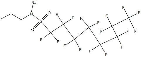 N-Propyl-N-sodio-1,1,2,2,3,3,4,4,5,5,6,6,7,7,8,8,8-heptadecafluorooctane-1-sulfonamide 结构式