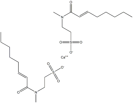 Bis[N-(2-octenoyl)-N-methyltaurine]calcium salt 结构式