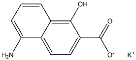 5-Amino-1-hydroxy-2-naphthoic acid potassium salt 结构式