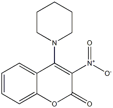 3-Nitro-4-piperidino-2H-1-benzopyran-2-one 结构式