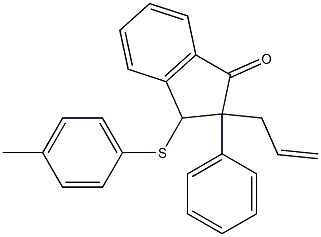 2-Phenyl-2-(2-propenyl)-3-(p-tolylthio)-2,3-dihydro-1H-inden-1-one 结构式