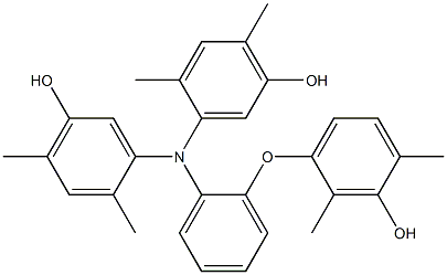 N,N-Bis(5-hydroxy-2,4-dimethylphenyl)-2-(3-hydroxy-2,4-dimethylphenoxy)benzenamine 结构式