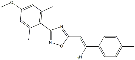 5-[(Z)-2-Amino-2-(4-methylphenyl)ethenyl]-3-(2,6-dimethyl-4-methoxyphenyl)-1,2,4-oxadiazole 结构式