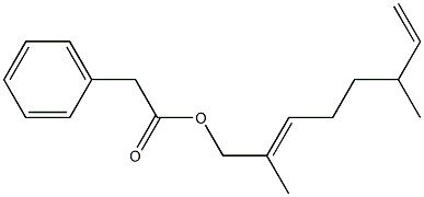 Phenylacetic acid 2,6-dimethyl-2,7-octadienyl ester 结构式