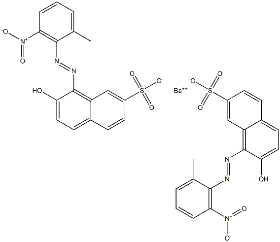 Bis[1-[(2-methyl-6-nitrophenyl)azo]-2-hydroxy-7-naphthalenesulfonic acid]barium salt 结构式