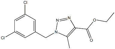 5-Methyl-1-(3,5-dichlorobenzyl)-1H-1,2,3-triazole-4-carboxylic acid ethyl ester 结构式