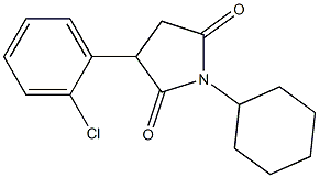 1-Cyclohexyl-3-(2-chlorophenyl)pyrrolidine-2,5-dione 结构式