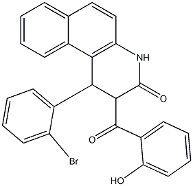 1-(2-Bromophenyl)-1,2-dihydro-2-(2-hydroxybenzoyl)benzo[f]quinolin-3(4H)-one 结构式