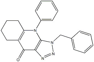 3-Benzyl-4-phenyl-5,6,7,8-tetrahydro-3H-1,2,3-triazolo[4,5-b]quinolin-9(4H)-one 结构式