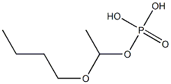 Phosphoric acid dihydrogen 1-butoxyethyl ester 结构式