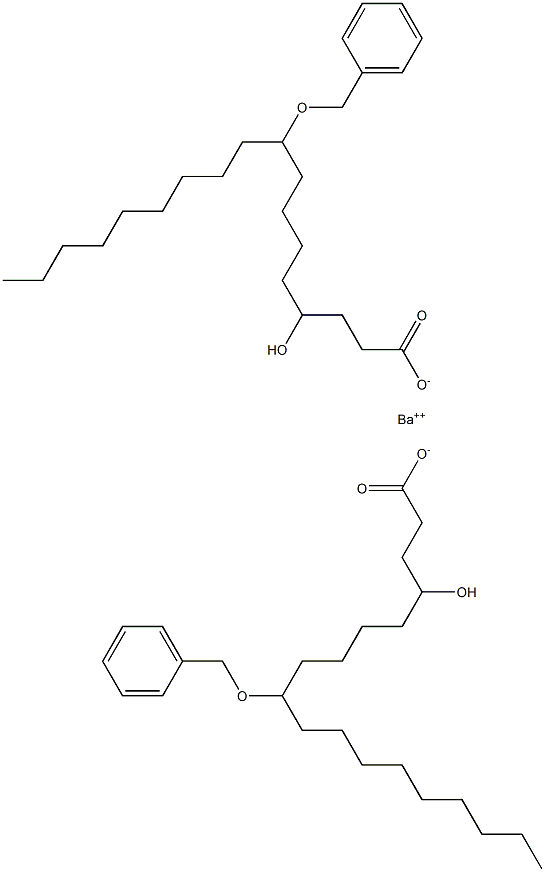 Bis(9-benzyloxy-4-hydroxystearic acid)barium salt 结构式