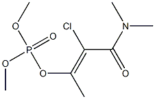 Phosphoric acid dimethyl 1-methyl-2-chloro-3-oxo-3-(dimethylamino)-1-propenyl ester 结构式