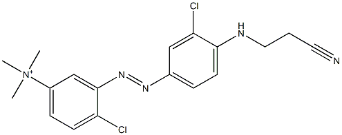 4-Chloro-3-[[3-chloro-4-[(2-cyanoethyl)amino]phenyl]azo]-N,N,N-trimethylbenzenaminium 结构式