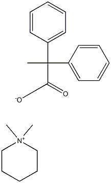 2,2-Diphenylpropionic acid 1,1-dimethylpiperidinium-4-yl ester 结构式