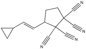 3-[(E)-2-Cyclopropylethenyl]cyclopentane-1,1,2,2-tetracarbonitrile 结构式