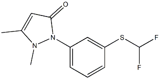 2,3-Dimethyl-1-[m-(difluoromethylthio)phenyl]-3-pyrazolin-5-one 结构式