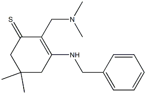 2-[(Dimethylamino)methyl]-3-benzylamino-5,5-dimethyl-2-cyclohexene-1-thione 结构式