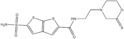 N-(2-Thiomorpholinoethyl)-5-sulfamoylthieno[2,3-b]thiophene-2-carboxamide 结构式