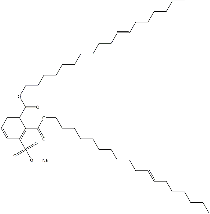 3-(Sodiosulfo)phthalic acid di(11-octadecenyl) ester 结构式