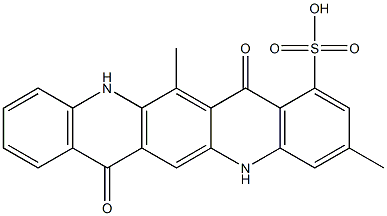 5,7,12,14-Tetrahydro-3,13-dimethyl-7,14-dioxoquino[2,3-b]acridine-1-sulfonic acid 结构式