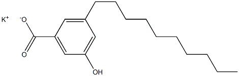 3-Decyl-5-hydroxybenzoic acid potassium salt 结构式