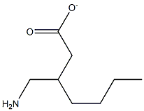 3-(Aminiomethyl)heptanoic acid anion 结构式