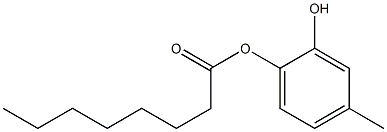 Octanoic acid 2-hydroxy-4-methylphenyl ester 结构式