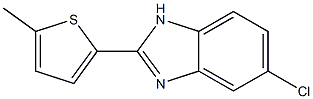 5-Chloro-2-(5-methylthiophen-2-yl)-1H-benzimidazole 结构式