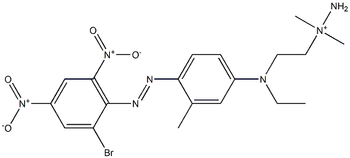 1-[2-[[4-[(2-Bromo-4,6-dinitrophenyl)azo]-3-methylphenyl]ethylamino]ethyl]-1,1-dimethylhydrazinium 结构式