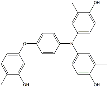 N,N-Bis(4-hydroxy-3-methylphenyl)-4-(3-hydroxy-4-methylphenoxy)benzenamine 结构式