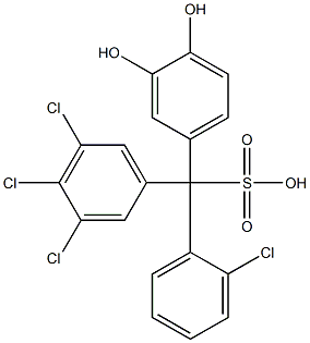 (2-Chlorophenyl)(3,4,5-trichlorophenyl)(3,4-dihydroxyphenyl)methanesulfonic acid 结构式