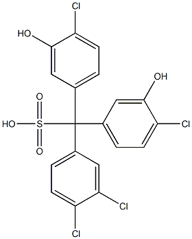 (3,4-Dichlorophenyl)bis(4-chloro-3-hydroxyphenyl)methanesulfonic acid 结构式