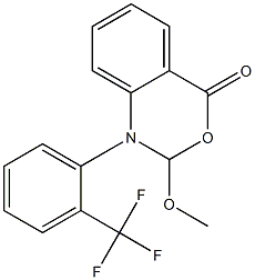1-[2-(Trifluoromethyl)phenyl]-2-methoxy-2H-3,1-benzoxazin-4(1H)-one 结构式
