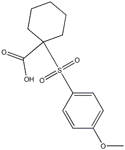 1-(4-Methoxyphenylsulfonyl)cyclohexane-1-carboxylic acid 结构式