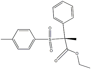 [R,(-)]-2-Phenyl-2-(p-tolylsulfonyl)propionic acid ethyl ester 结构式