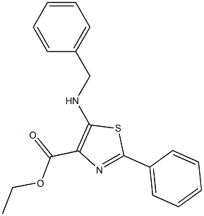 2-Phenyl-5-benzylaminothiazole-4-carboxylic acid ethyl ester 结构式