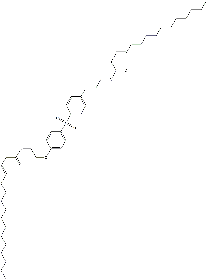 Bis[4-[2-(3-hexadecenoyloxy)ethoxy]phenyl] sulfone 结构式