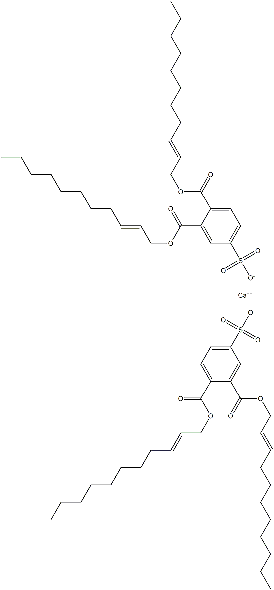 Bis[3,4-di(2-undecenyloxycarbonyl)benzenesulfonic acid]calcium salt 结构式