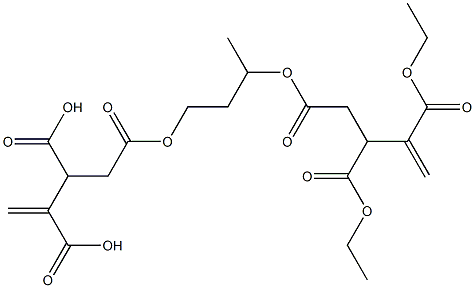 4,4'-[1-Methyl-1,3-propanediylbis(oxycarbonyl)]bis(1-butene-2,3-dicarboxylic acid diethyl) ester 结构式