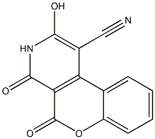 3,4-Dihydro-2-hydroxy-4,5-dioxo-5H-[1]benzopyrano[3,4-c]pyridine-1-carbonitrile 结构式