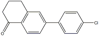 6-(4-Chlorophenyl)-3,4-dihydronaphthalen-1(2H)-one 结构式