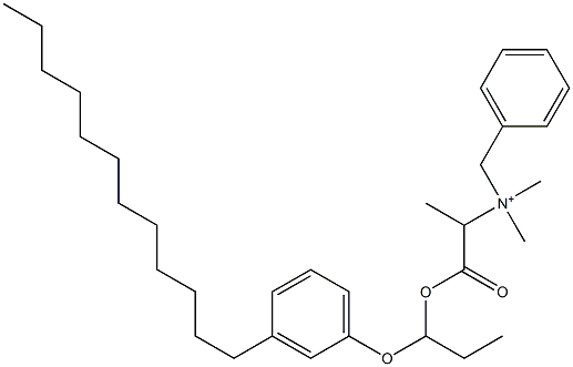 N,N-Dimethyl-N-benzyl-N-[1-[[1-(3-dodecylphenyloxy)propyl]oxycarbonyl]ethyl]aminium 结构式