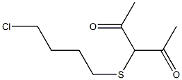 3-(4-Chlorobutylthio)-2,4-pentanedione 结构式