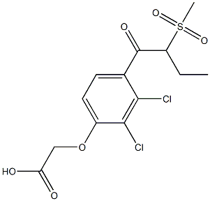 [2,3-Dichloro-4-[2-(methylsulfonyl)butyryl]phenoxy]acetic acid 结构式