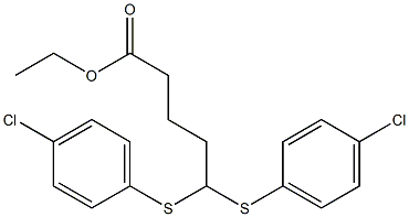 5,5-Bis[(4-chlorophenyl)thio]valeric acid ethyl ester 结构式