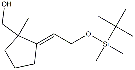 [2-[(E)-2-(tert-Butyldimethylsiloxy)ethylidene]-1-methylcyclopentyl]methanol 结构式