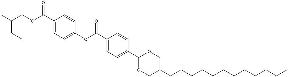4-[[4-(5-Dodecyl-1,3-dioxan-2-yl)benzoyl]oxy]benzoic acid 2-methylbutyl ester 结构式